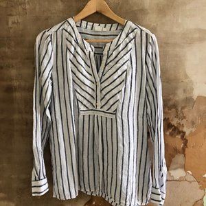 Gap Linen Long Sleeve Bib Shirt